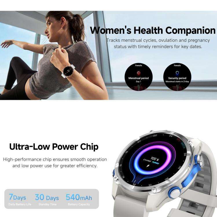 HD350 Pro 1.32 inch AMOLED GPS Sport Smart Watch, Support Bluetooth Call / Sleep / Blood Oxygen /...