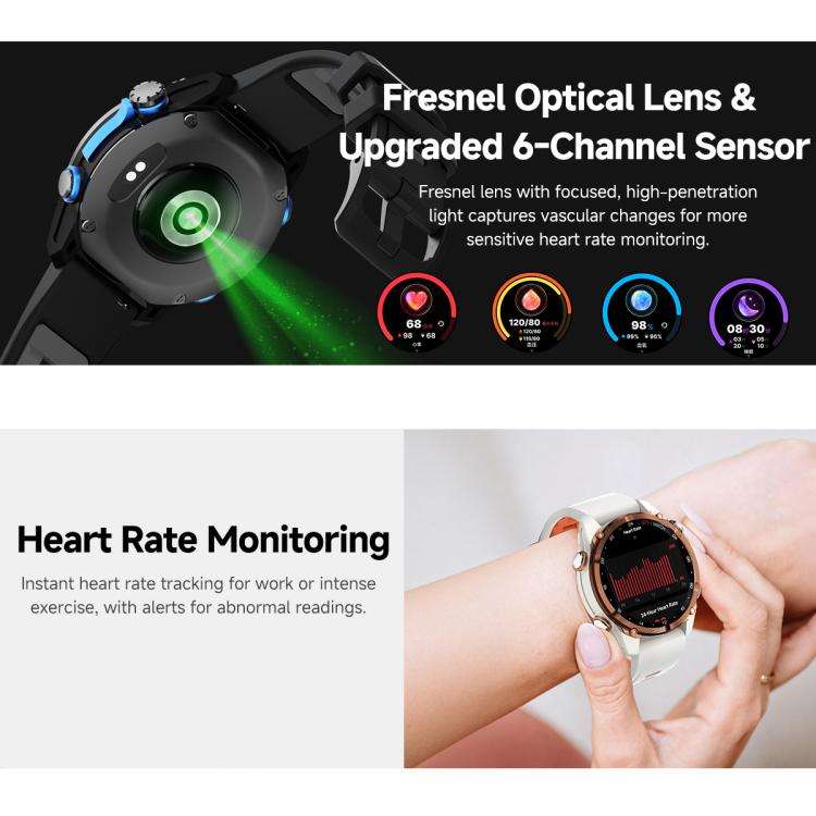 HD350 Pro 1.32 inch AMOLED GPS Sport Smart Watch, Support Bluetooth Call / Sleep / Blood Oxygen /...