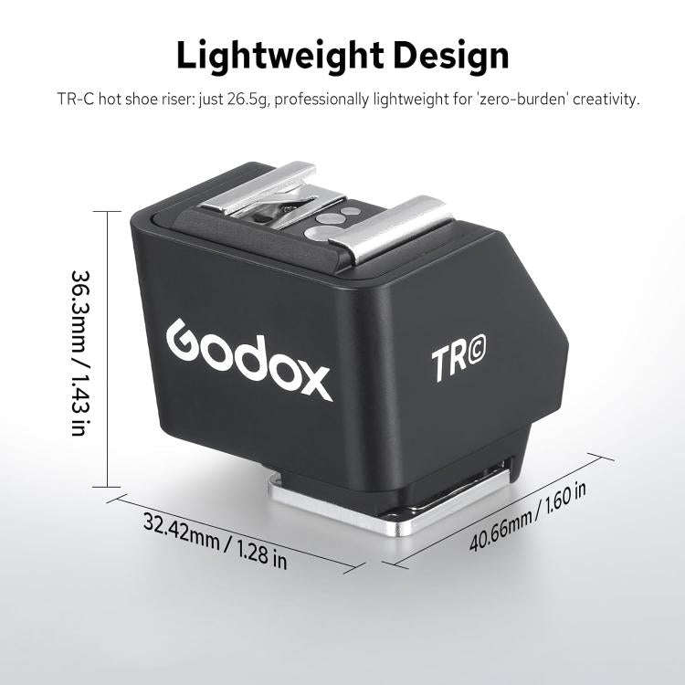 Godox TR TTL Hot Shoe Riser, Type:TR-C For Canon