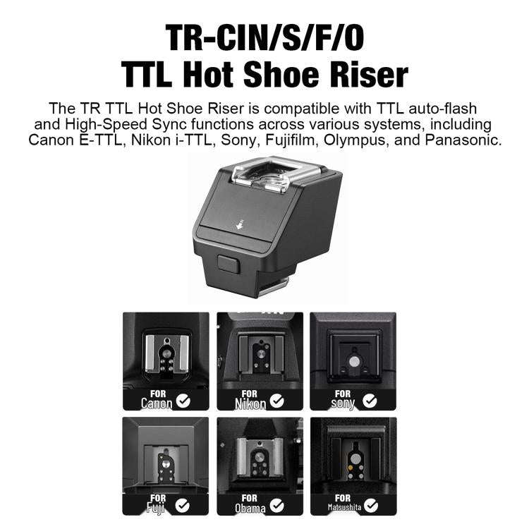 Godox TR TTL Hot Shoe Riser, Type:TR-F For FUJIFILM