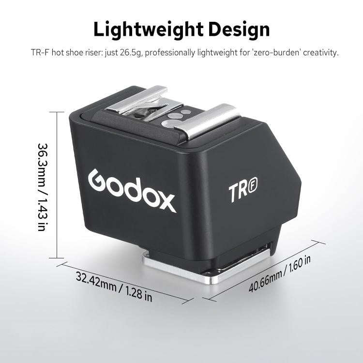 Godox TR TTL Hot Shoe Riser, Type:TR-F For FUJIFILM