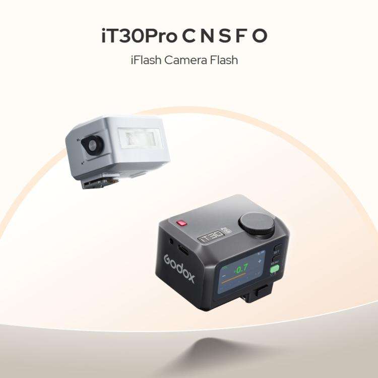 Godox iT30 Pro TTL Mini iFlash Camera Flash Light, Model:iT30 Pro F For FUJIFILM(Black)