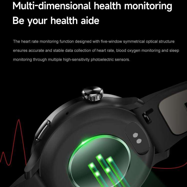S666 1.43 inch AMOLED HD GPS Sport Smart Watch, Support Bluetooth Call / Sleep / Blood Oxygen / H...