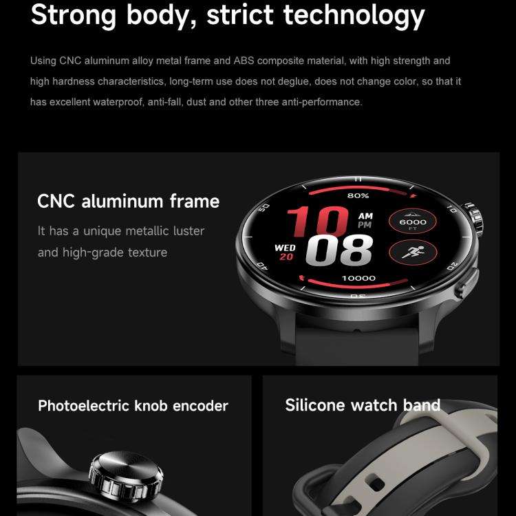 S666 1.43 inch AMOLED HD GPS Sport Smart Watch, Support Bluetooth Call / Sleep / Blood Oxygen / H...
