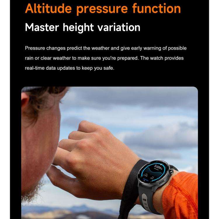 S666 1.43 inch AMOLED HD GPS Sport Smart Watch, Support Bluetooth Call / Sleep / Blood Oxygen / H...