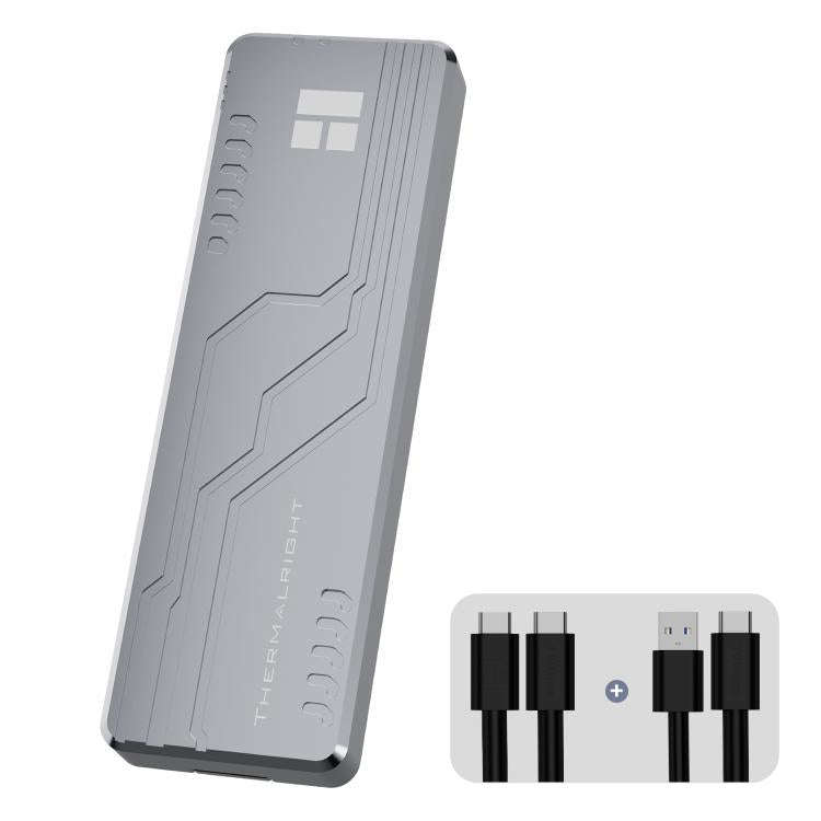 THERMALRIGHT HR-EB109 M.2 NVMe SSD Enclosure with USB to Type-C Cable & Type-C to Type-C Cable(Grey)
