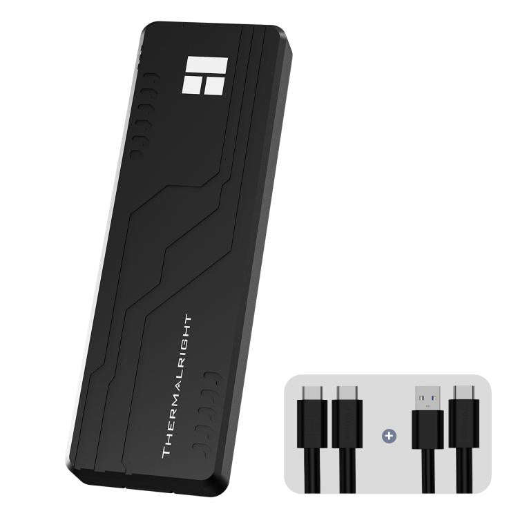 THERMALRIGHT HR-EB109 M.2 NVMe SSD Enclosure with USB to Type-C Cable & Type-C to Type-C Cable(Bl...