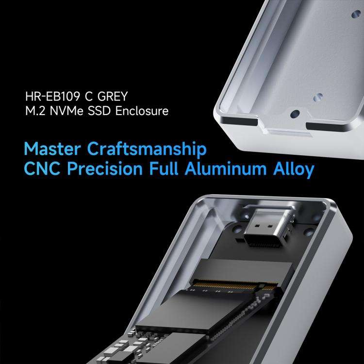 THERMALRIGHT HR-EB109 M.2 NVMe SSD Enclosure with Type-C to Type-C Cable(Grey)