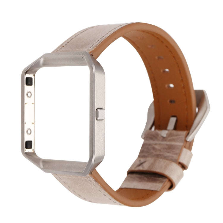 For Fitbit Blaze Fresh Style Leather Watch Band(Brown)