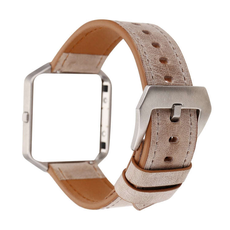 For Fitbit Blaze Fresh Style Leather Watch Band(Brown)