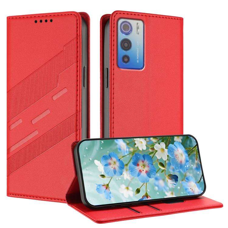 For Doogee N60 Pro Embossed Multi-functional Wallet Retro Leather Phone Case(Red)