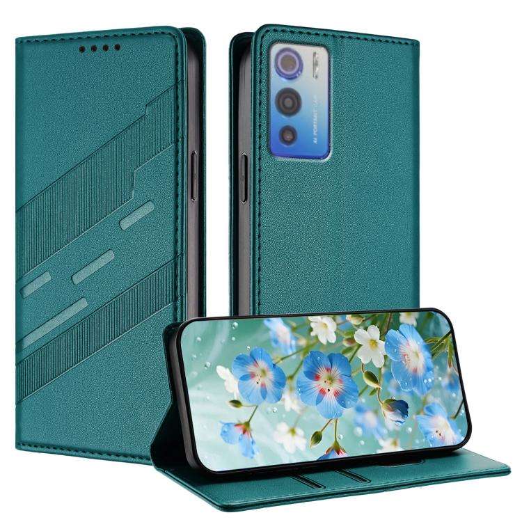 For Doogee N60 Pro Embossed Multi-functional Wallet Retro Leather Phone Case(Dark Green)