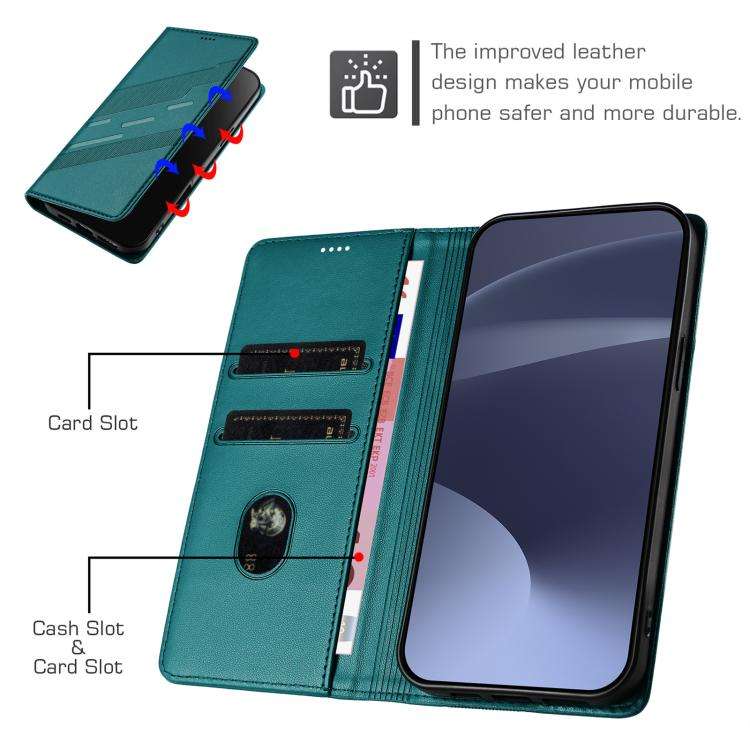 For Doogee N60 Pro Embossed Multi-functional Wallet Retro Leather Phone Case(Dark Green)