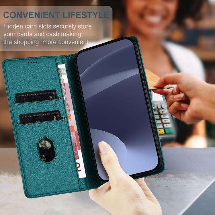 For Doogee N60 Pro Embossed Multi-functional Wallet Retro Leather Phone Case(Dark Green)