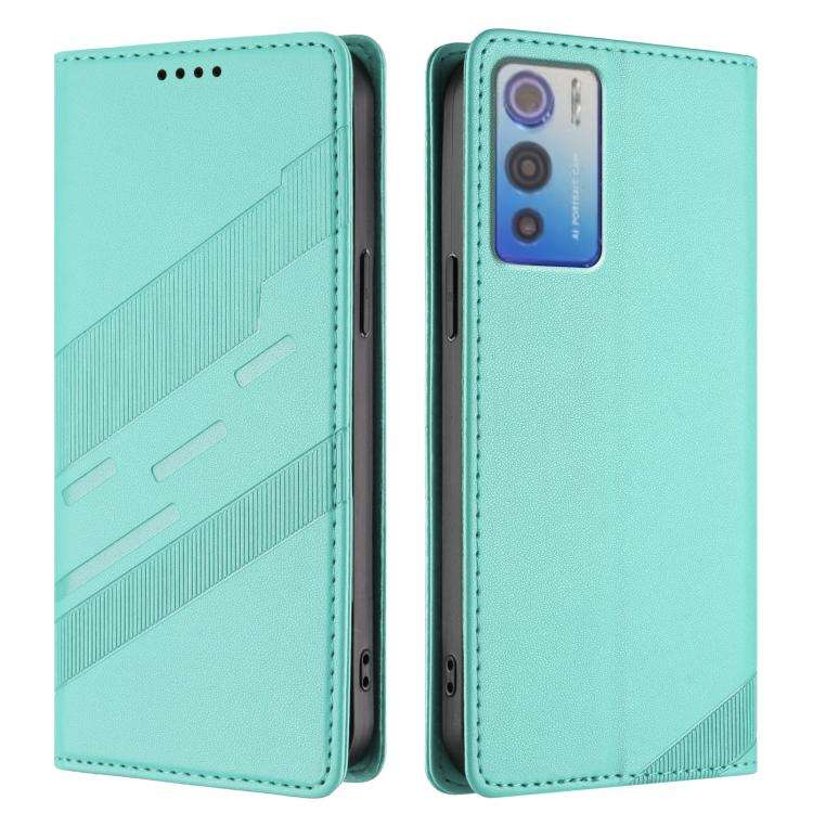 For Doogee N60 Pro Embossed Multi-functional Wallet Retro Leather Phone Case(Mint Green)