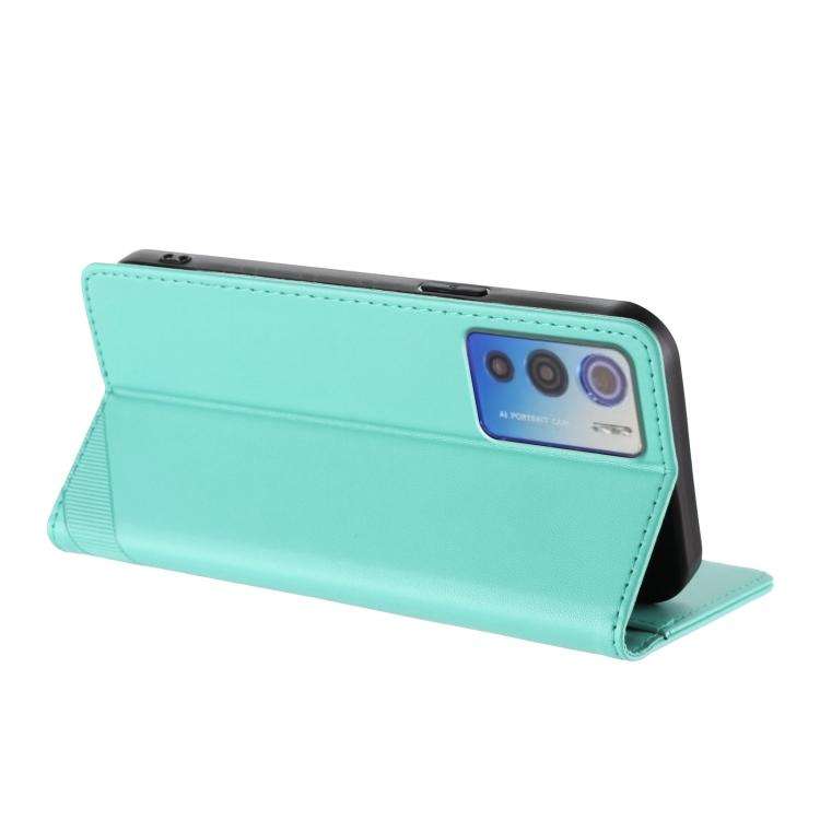 For Doogee N60 Pro Embossed Multi-functional Wallet Retro Leather Phone Case(Mint Green)