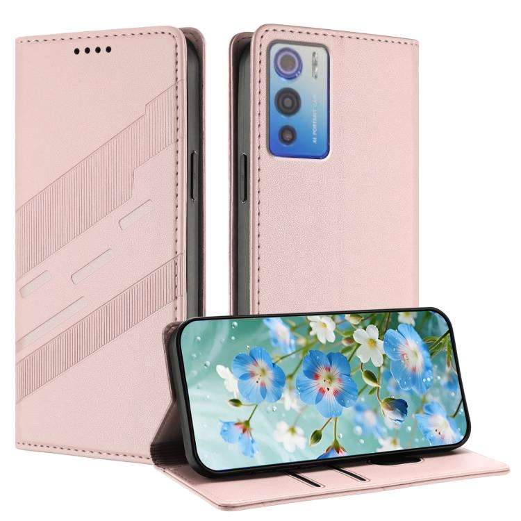 For Doogee N60 Pro Embossed Multi-functional Wallet Retro Leather Phone Case(Pink)