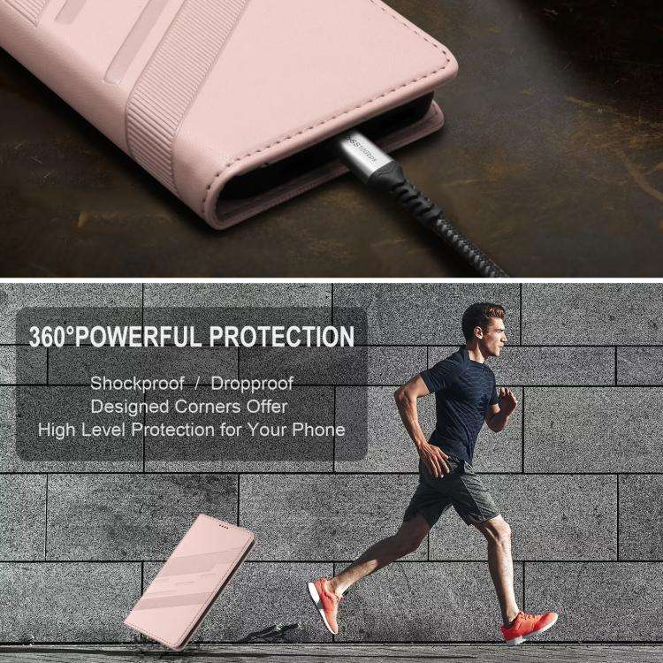 For Doogee N60 Pro Embossed Multi-functional Wallet Retro Leather Phone Case(Pink)