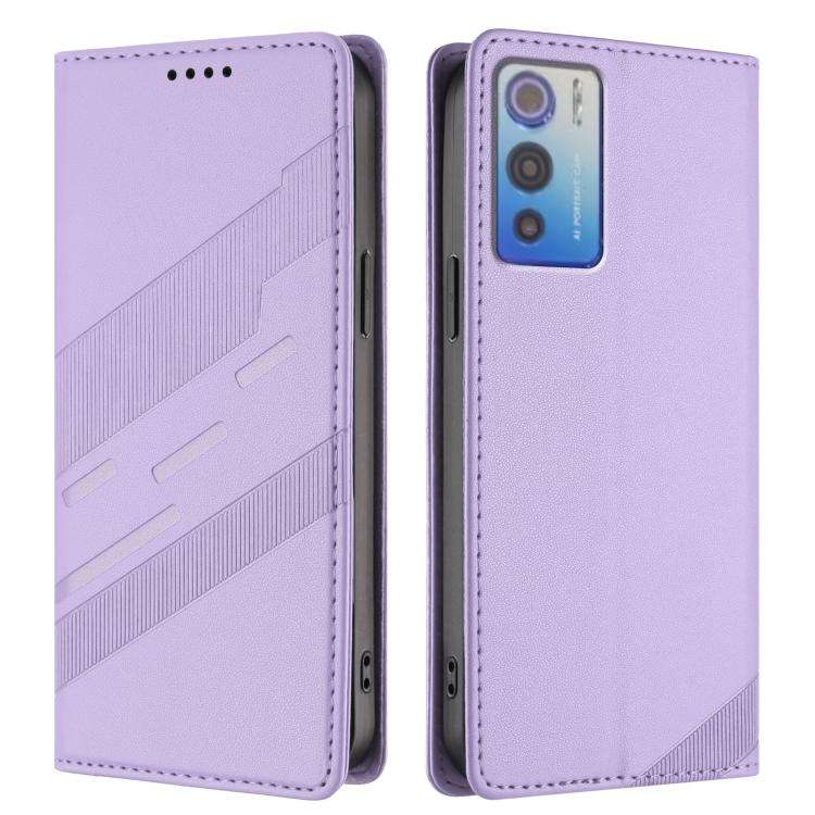 For Doogee N60 Pro Embossed Multi-functional Wallet Retro Leather Phone Case(Light Purple)