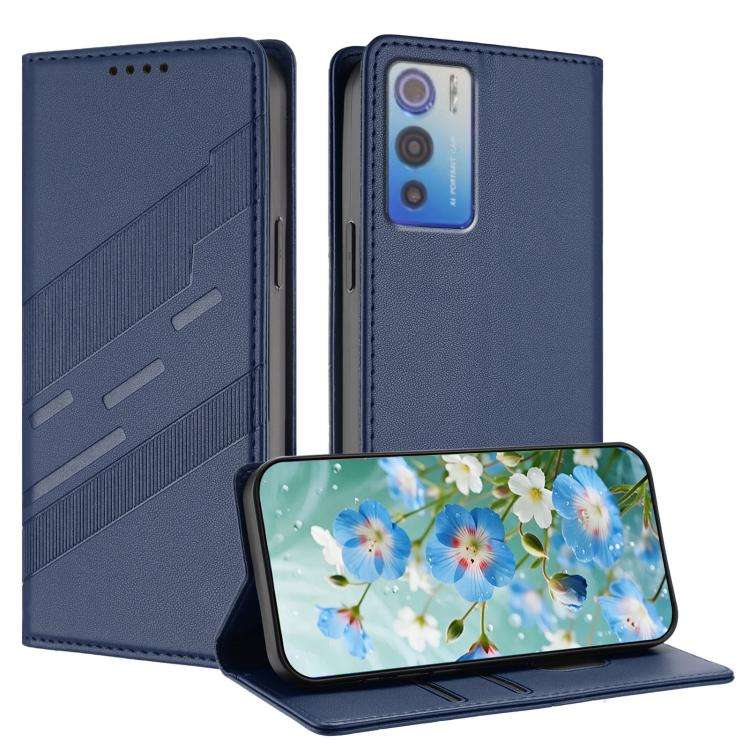 For Doogee N60 Pro Embossed Multi-functional Wallet Retro Leather Phone Case(Dark Blue)