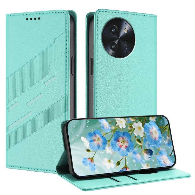 For Doogee Note 59 5G / 59 Pro Embossed Multi-functional Wallet Retro Leather Phone Case(Mint Green)