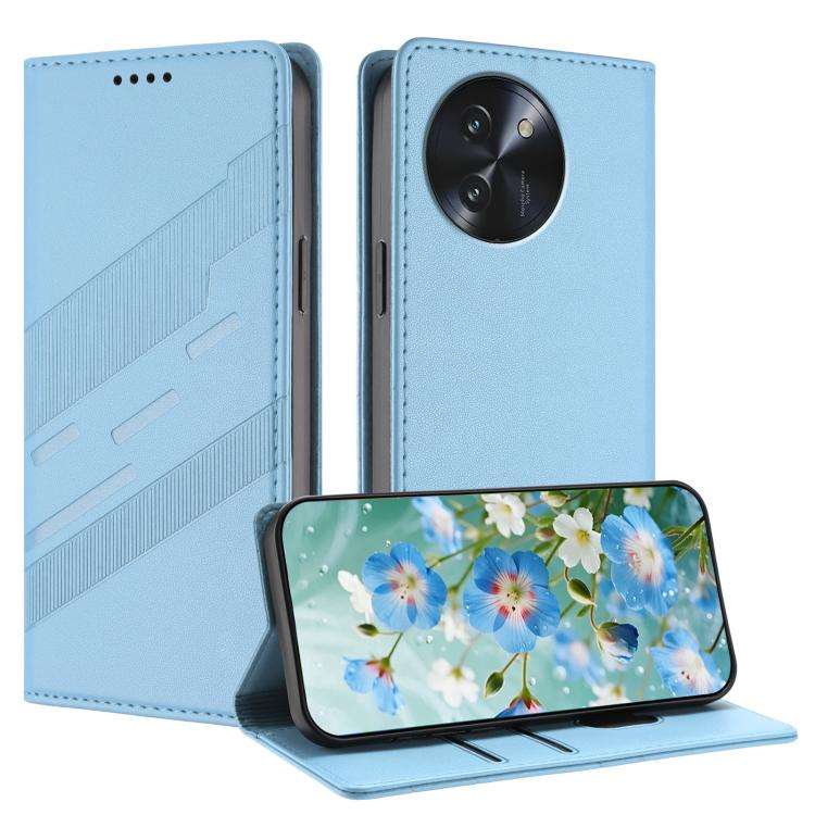 For Doogee Note 59 5G / 59 Pro Embossed Multi-functional Wallet Retro Leather Phone Case(Light Blue)