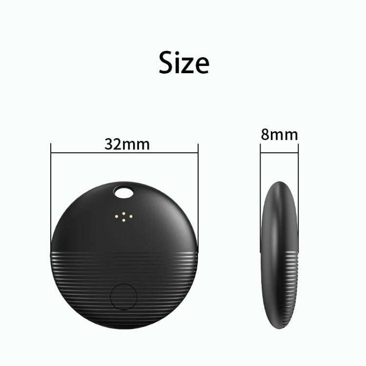S20 Round Android 9.0 Mini GPS Global Smart Bluetooth Location Tracker Anti-lost Device(Black)