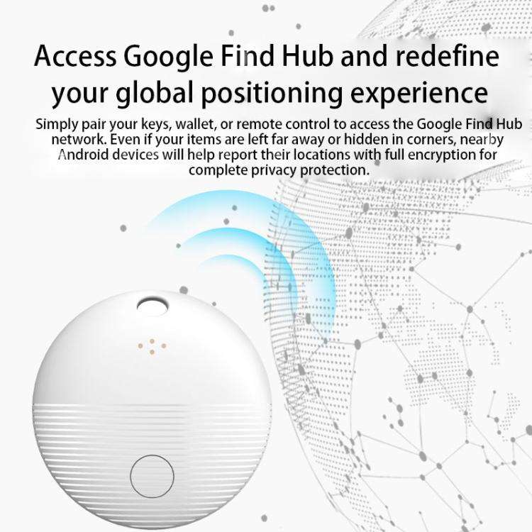 S20 Round Android 9.0 Mini GPS Global Smart Bluetooth Location Tracker Anti-lost Device(White)