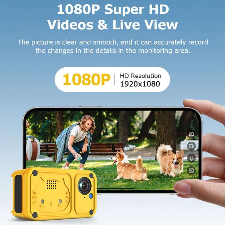 4G Outdoor Waterproof Pet GPS Location Tracker with Real-time Monitoring Camera, EU Version(Yellow)