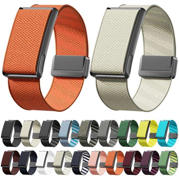 For Amazfit Helio Strap Magnetic Clasp Nylon Loop Watch Band(Lime)