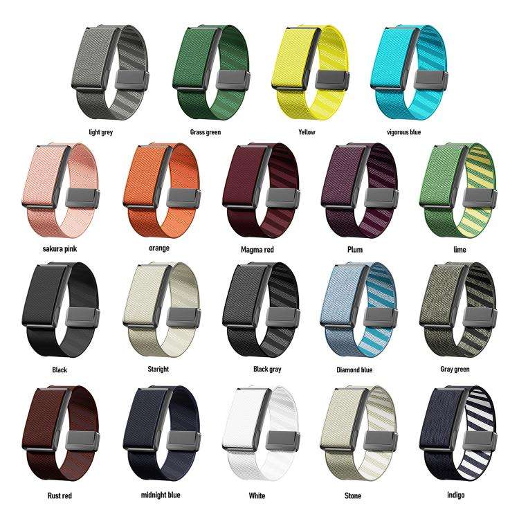 For Amazfit Helio Strap Magnetic Clasp Nylon Loop Watch Band(Lime)