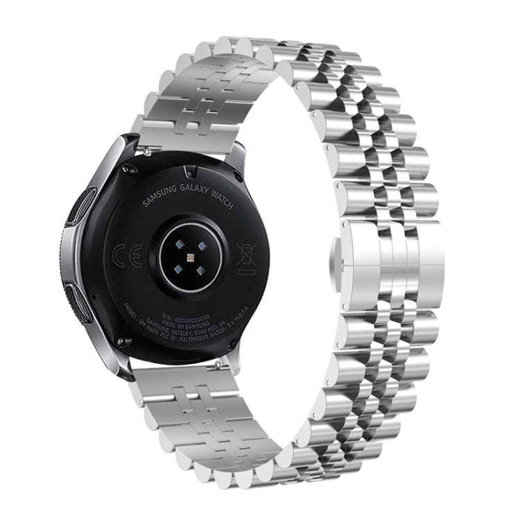 20mm For Samsung Galaxy Watch 3 41mm Five Beads Steel Watch Band(Silver)