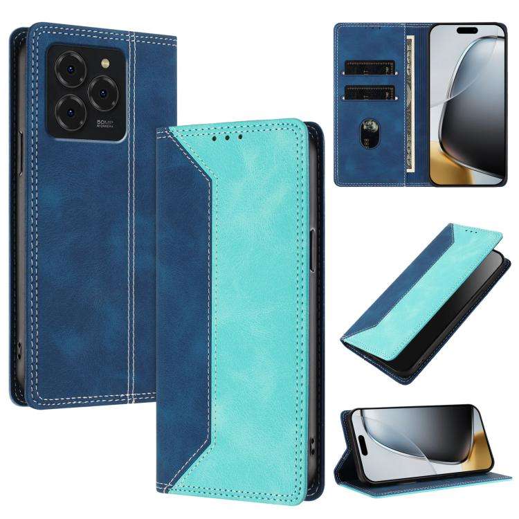For Ulefone Note 20 Pro Skin Feel Two-tone RFID Blocking Vegan Leather Phone Case(Light Green)