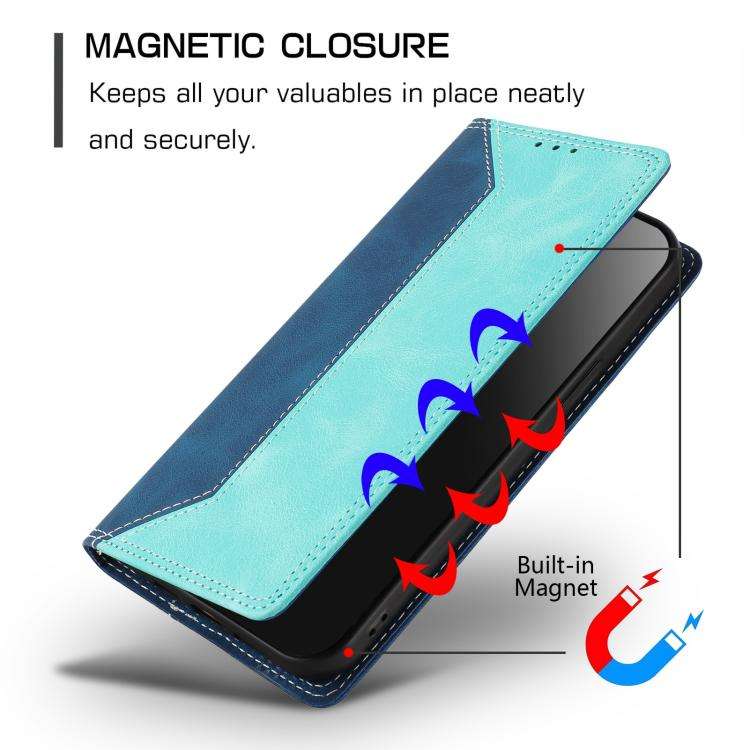 For Ulefone Note 20 Pro Skin Feel Two-tone RFID Blocking Vegan Leather Phone Case(Light Green)