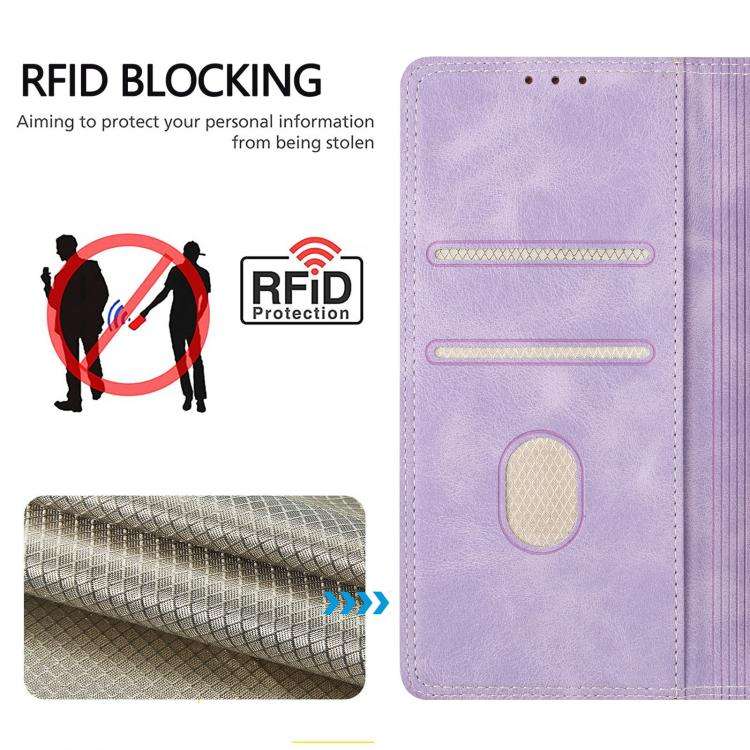 For Ulefone Note 20 Pro Skin Feel Two-tone RFID Blocking Vegan Leather Phone Case(Pink)