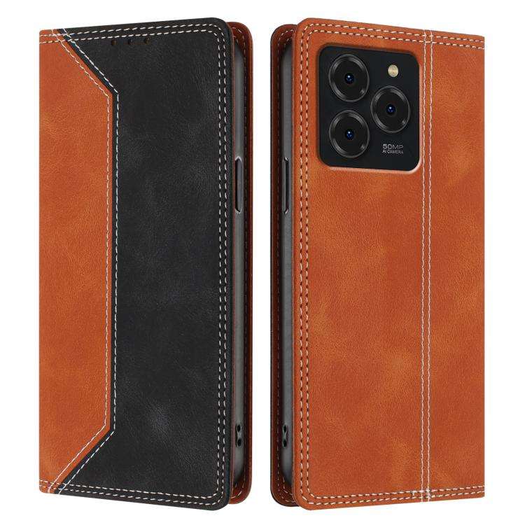 For Ulefone Note 20 Pro Skin Feel Two-tone RFID Blocking Vegan Leather Phone Case(Black)