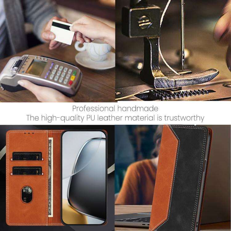 For Ulefone Note 20 Pro Skin Feel Two-tone RFID Blocking Vegan Leather Phone Case(Black)