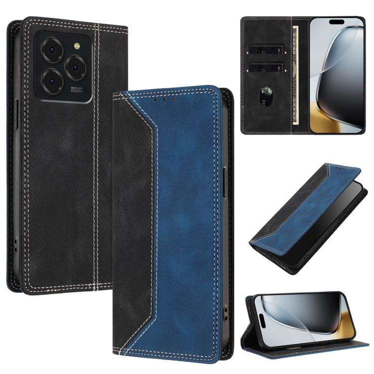 For Ulefone Note 20 Pro Skin Feel Two-tone RFID Blocking Vegan Leather Phone Case(Blue)
