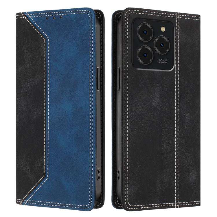 For Ulefone Note 20 Pro Skin Feel Two-tone RFID Blocking Vegan Leather Phone Case(Blue)