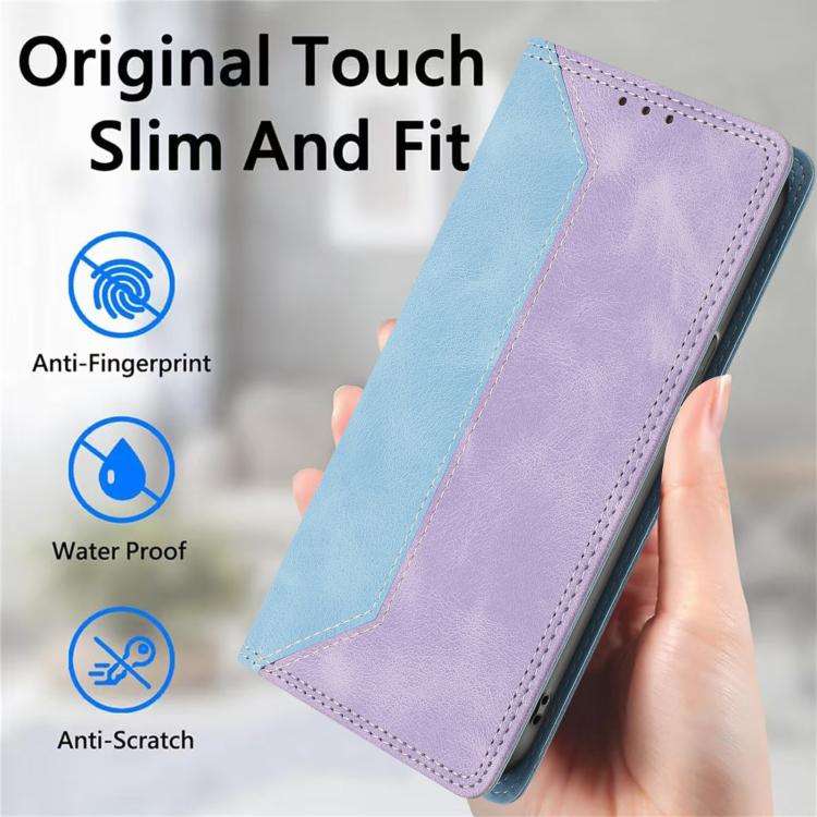 For Ulefone Note 20 Pro Skin Feel Two-tone RFID Blocking Vegan Leather Phone Case(Purple)