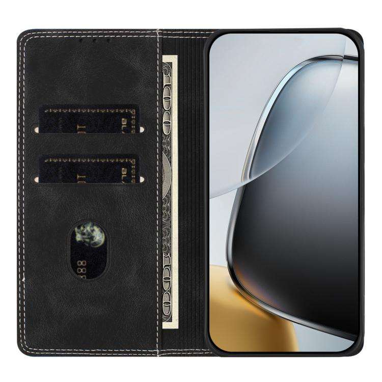 For Blackview A55 Pro Skin Feel Two-tone RFID Blocking Vegan Leather Phone Case(Blue)