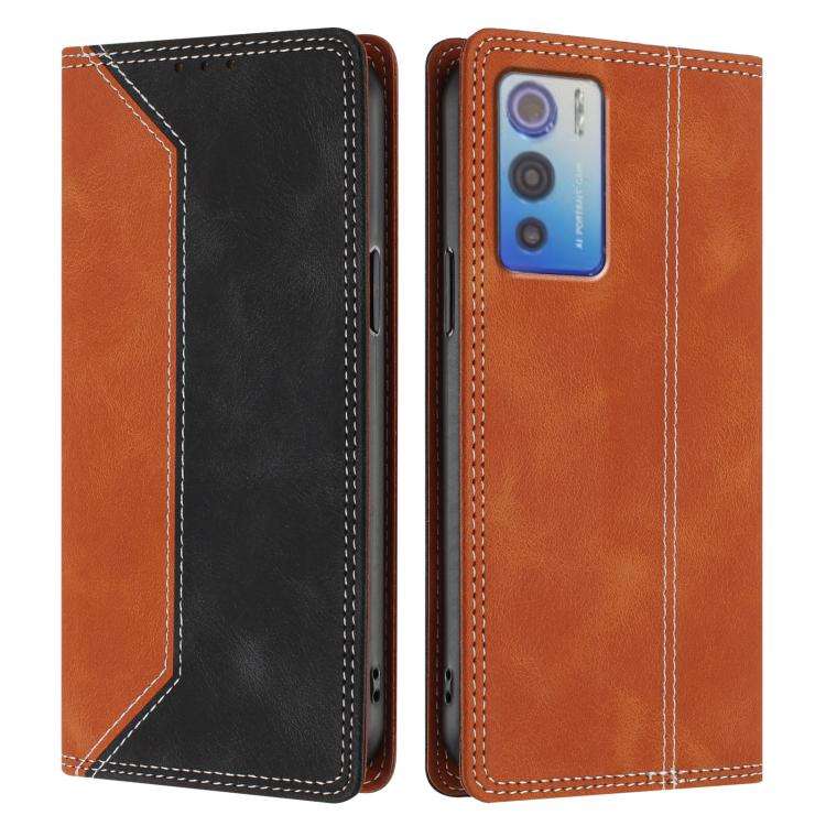 For Doogee N60 Pro Skin Feel Two-tone RFID Blocking Vegan Leather Phone Case(Black)