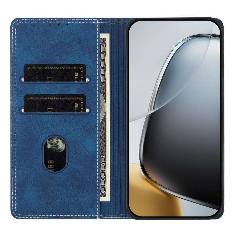 For Doogee Note 59 / 59 Pro Skin Feel Two-tone RFID Blocking Vegan Leather Phone Case(Light Blue)