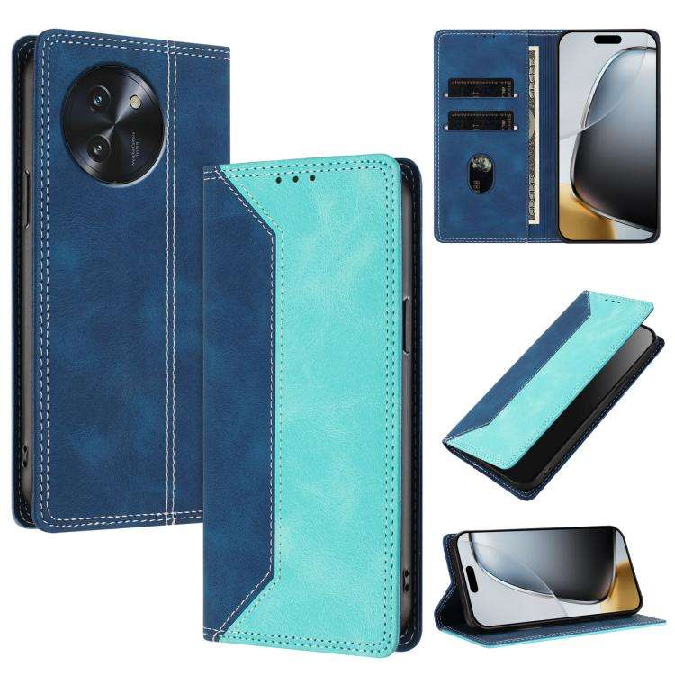 For Doogee Note 59 / 59 Pro Skin Feel Two-tone RFID Blocking Vegan Leather Phone Case(Light Green)