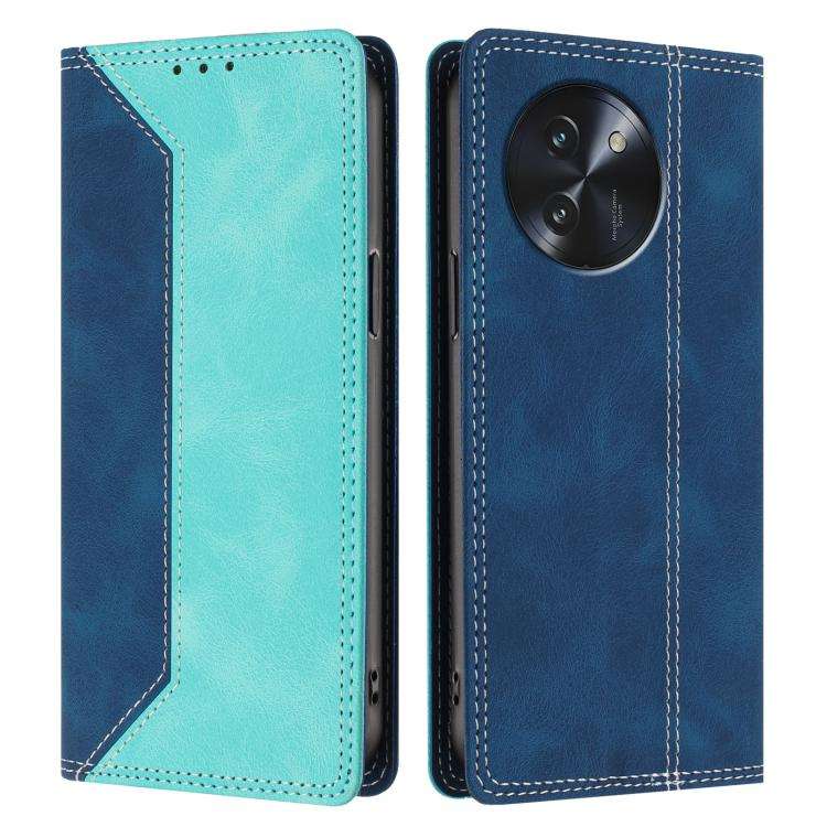 For Doogee Note 59 / 59 Pro Skin Feel Two-tone RFID Blocking Vegan Leather Phone Case(Light Green)