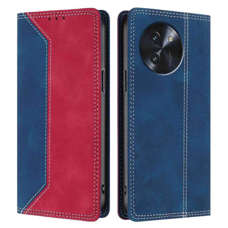 For Doogee Note 59 / 59 Pro Skin Feel Two-tone RFID Blocking Vegan Leather Phone Case(Red)