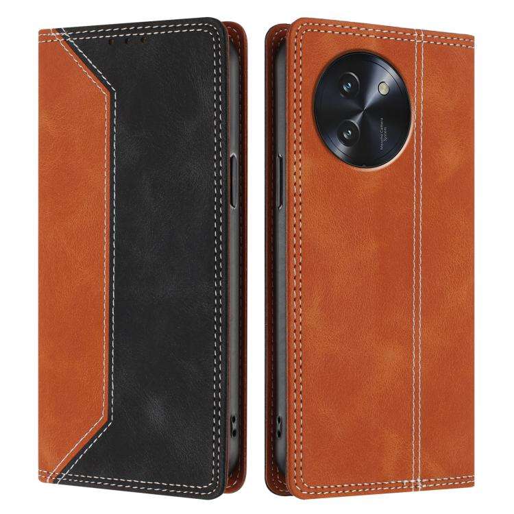 For Doogee Note 59 / 59 Pro Skin Feel Two-tone RFID Blocking Vegan Leather Phone Case(Black)