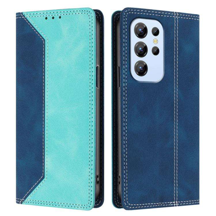 For Oukitel C1 / C1 Pro Skin Feel Two-tone RFID Blocking Vegan Leather Phone Case(Light Green)