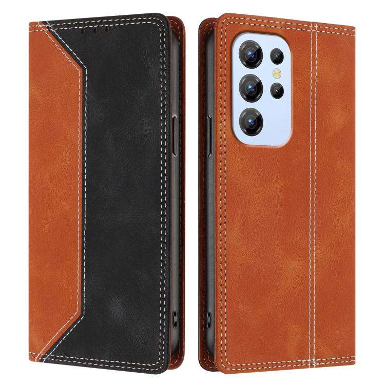For Oukitel C1 / C1 Pro Skin Feel Two-tone RFID Blocking Vegan Leather Phone Case(Black)