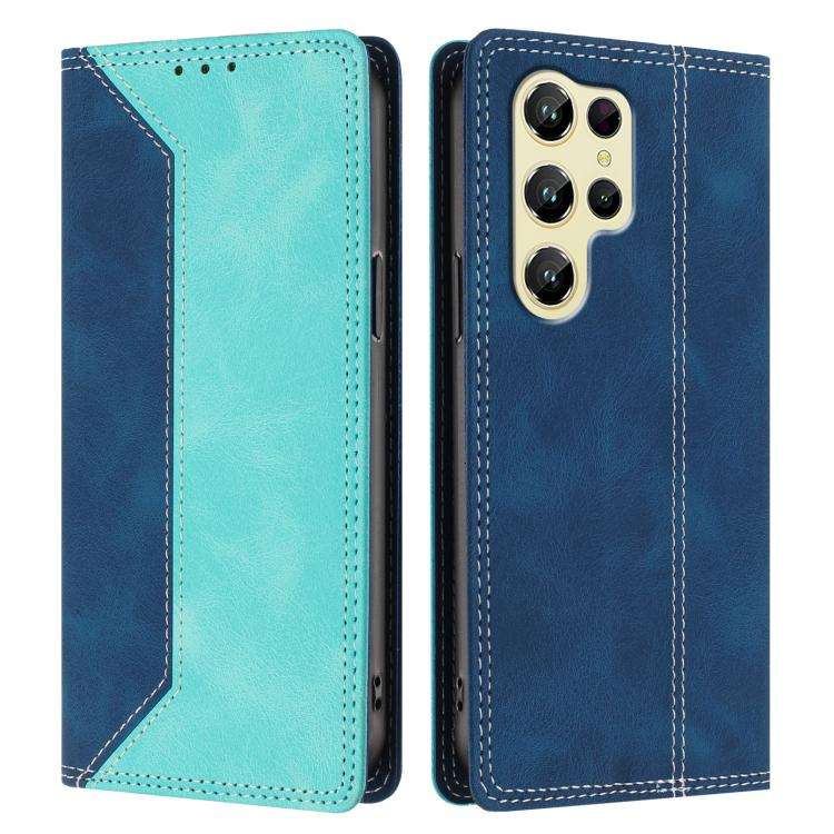 For Oukitel C61 / C61 Pro Skin Feel Two-tone RFID Blocking Vegan Leather Phone Case(Light Green)